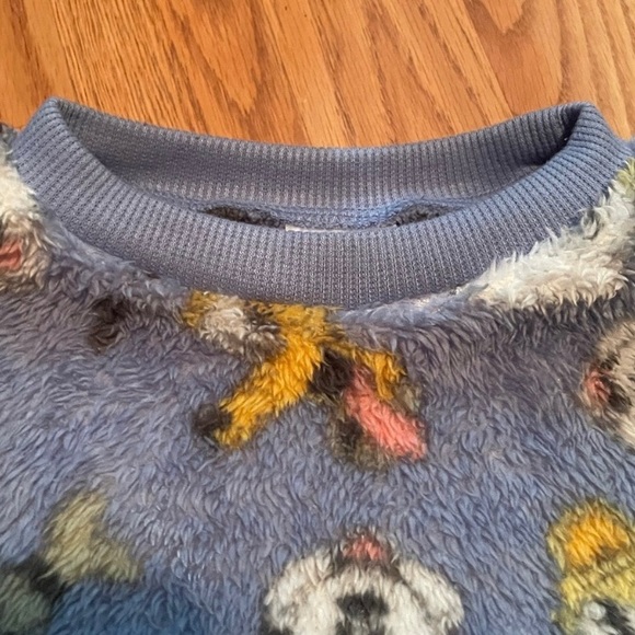 Disney Mickey Mouse Unisex Boy or Girls 5T Faux Sherpa Sweatshirt - Picture 5 of 7